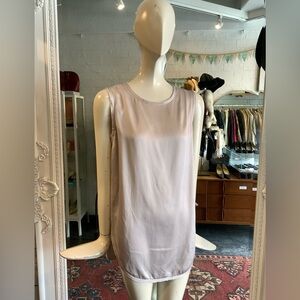 Vince taupe silk tank top